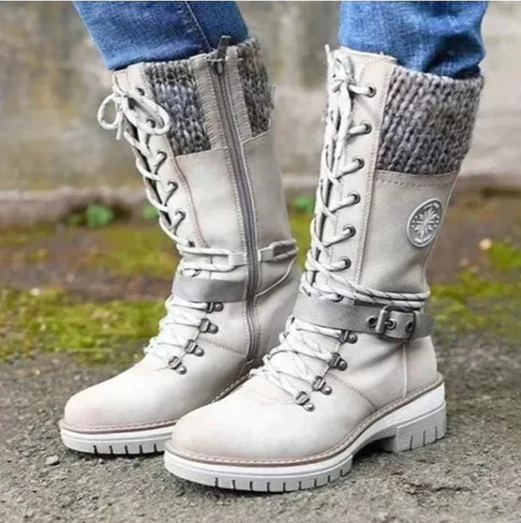 Bottes Hiver Femmes Lacets Chaussures Stylées