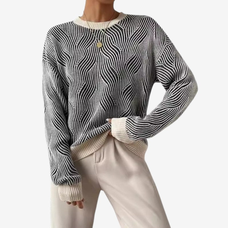 Pull Femme Col Rond à Manches Longues Chic et Doux - PanierRoyale