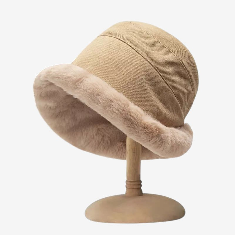 Chapeau Hiver Épais avec Oreilles en Fausse Fourrure