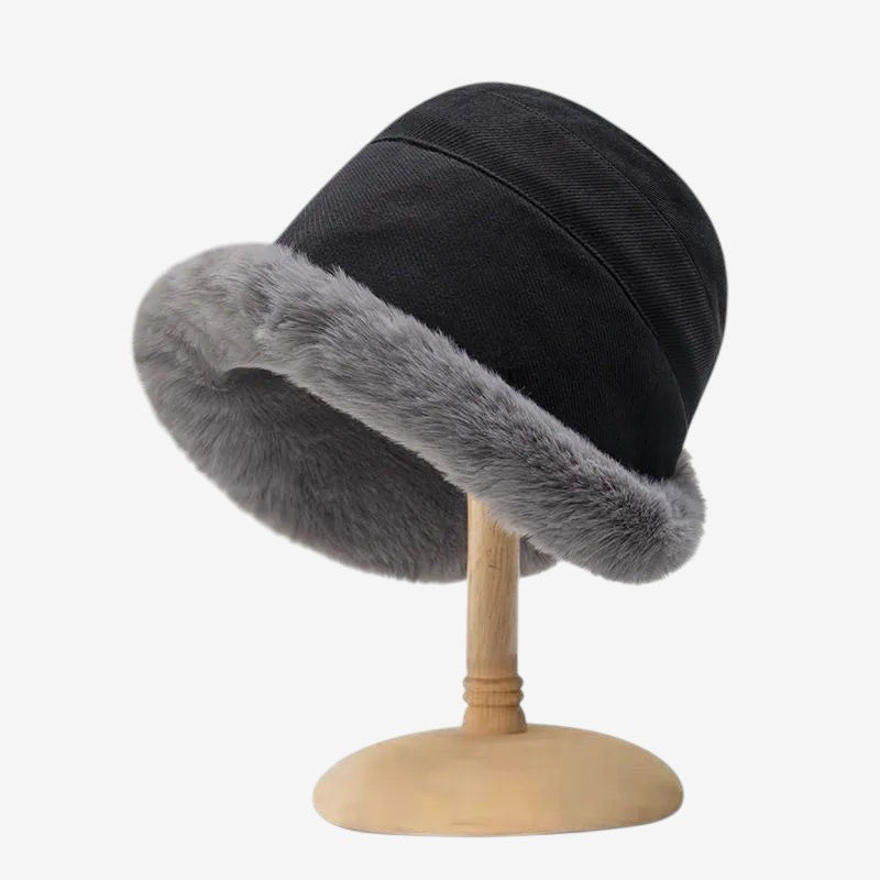 Chapeau Hiver Épais avec Oreilles en Fausse Fourrure