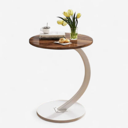Table Basse Ronde Bois MDF Réglable et Moderne