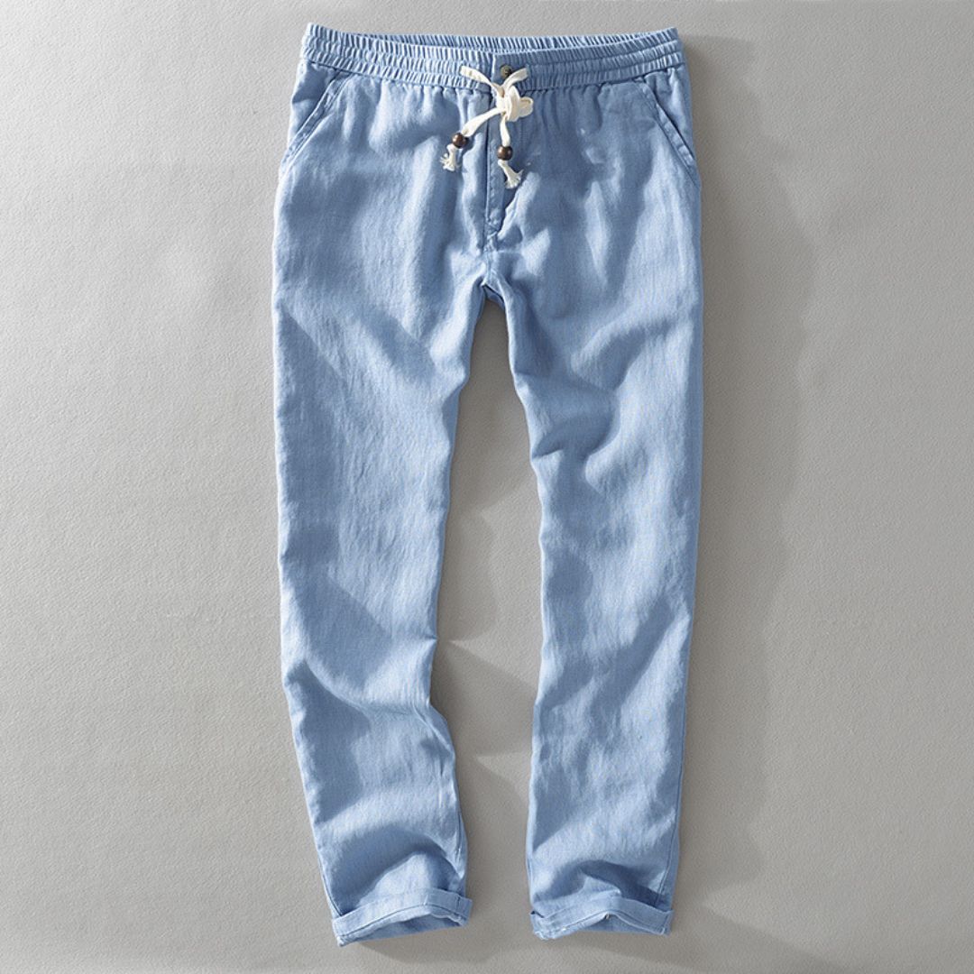 Pantalon Lin Élastique Homme - BerlinGlamour