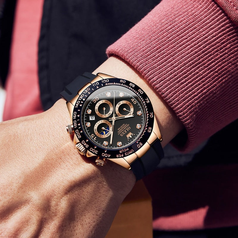 Montre Homme Élégante Acier Inoxydable