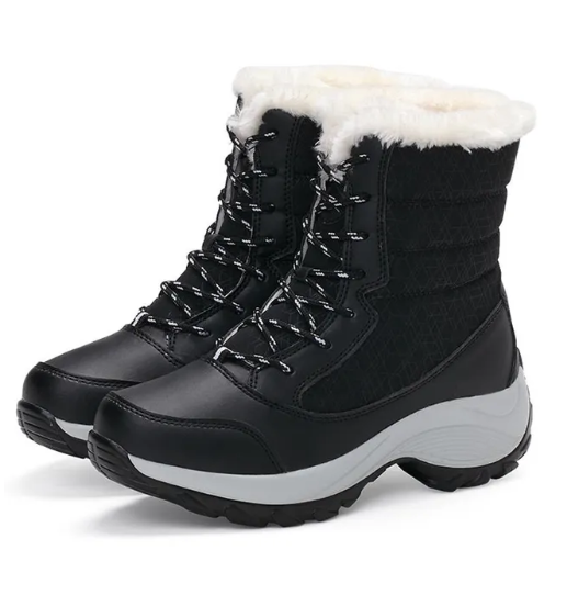 Bottes Hiver Femme Chaussures Lacets Comfort - PanierRoyale