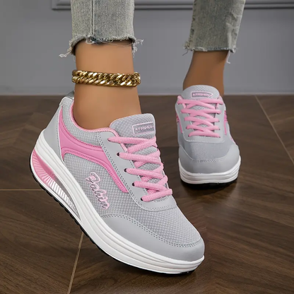 Baskets Hautes Femmes Gris Bleu Sport