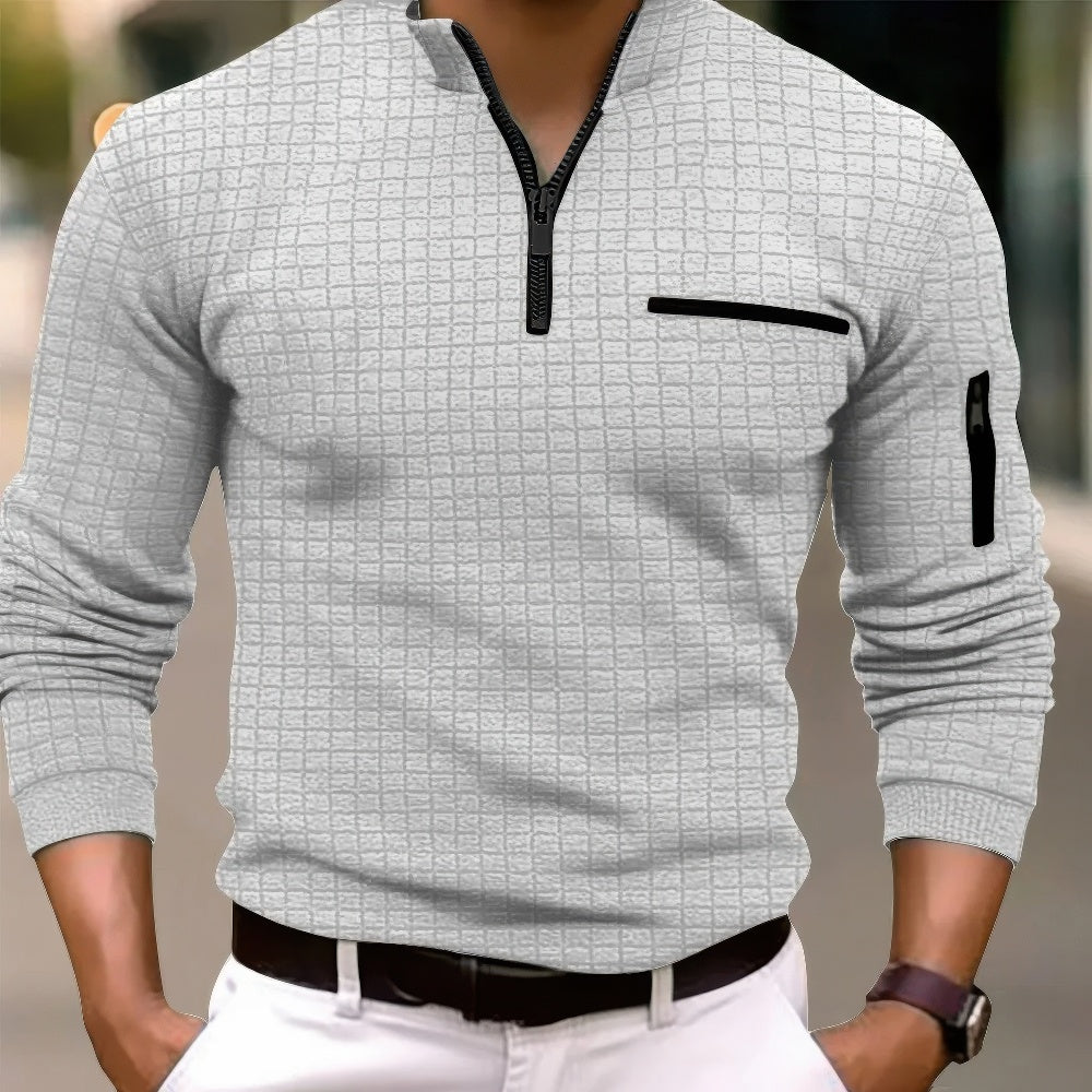 Chemise Polo Homme Coton Manche Longue Zippée