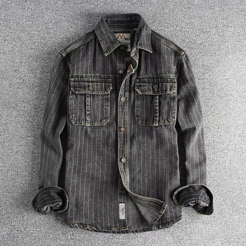 Chemise Homme Décontractée Noir Anthracite - BerlinGlamour