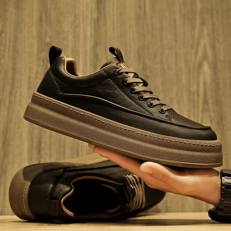 Baskets Homme Cuir Noir Moderne