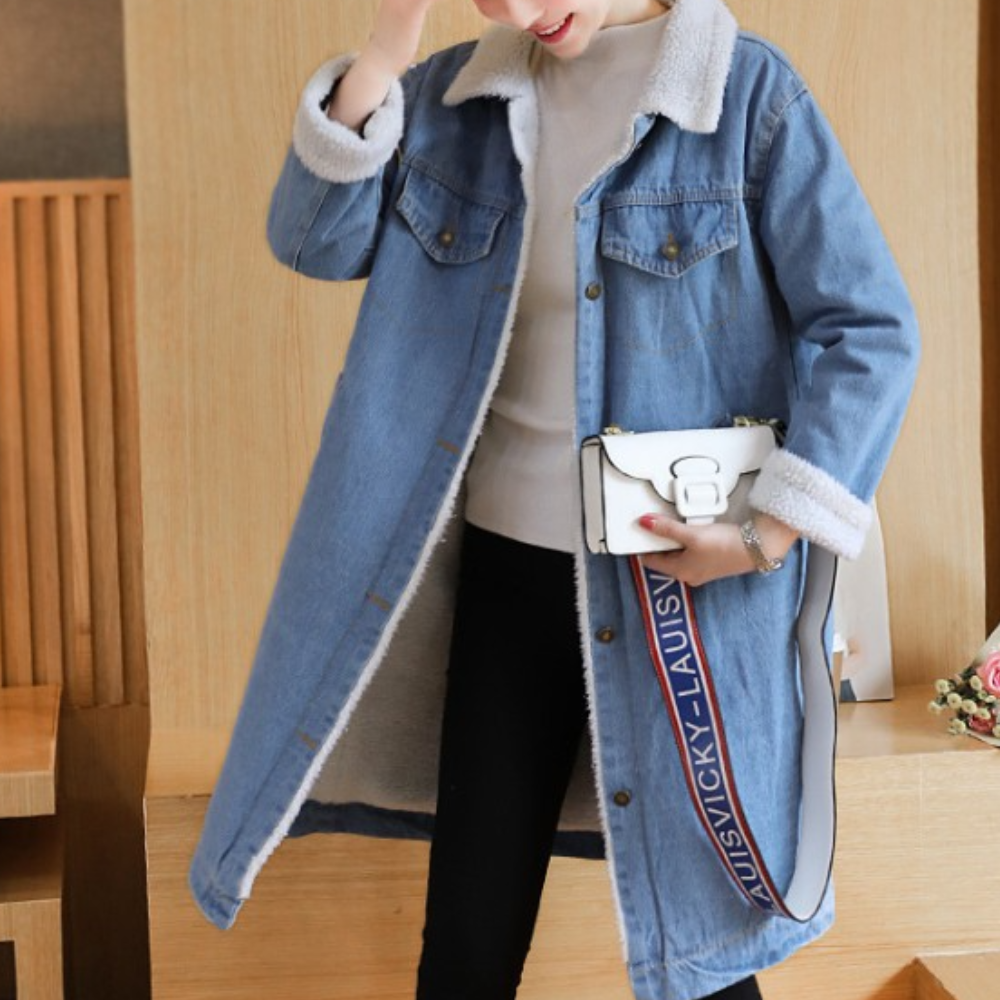 Veste en Jean Bleu - vue 5