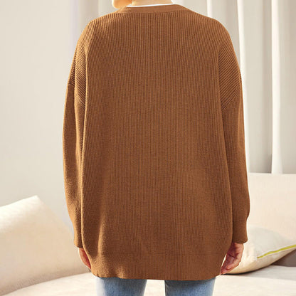 Cardigan Côtelé Boutonné Pour Femme | Grande Taille