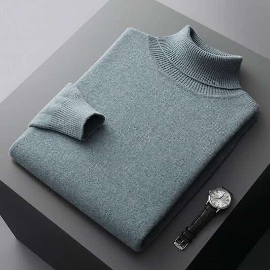 Pull en Cashmere Homme Col Roulé Luxe - BerlinGlamour