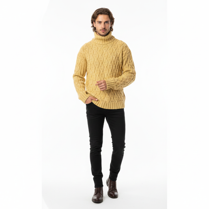 Pull Homme Laine Mérinos Chaud et Élégant pour Hiver
