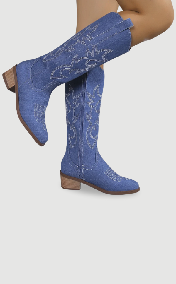 Bottes Cowboy Dénim Féminines