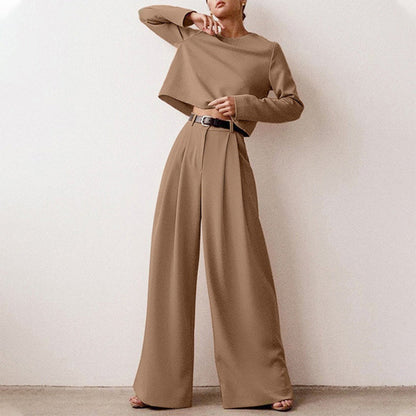 Pantalon Femme Ensemble avec Haut à Manches Longues