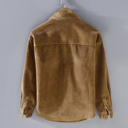 Blouson Homme Corduroy Boutons Chaud et Confortable