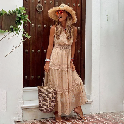 Robe Longue Été pour Femme Fleurs Colorées