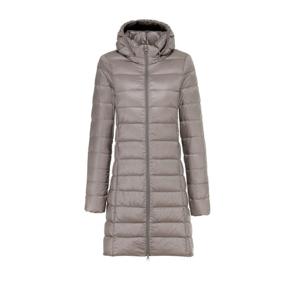 Veste D'Hiver Longue pour Femme avec Capuche et Remplissage Doux - PanierRoyale