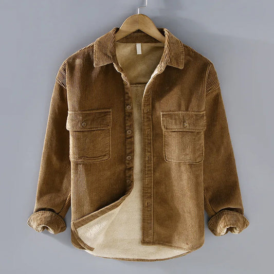 Blouson Homme Corduroy Boutons Chaud et Confortable - BerlinGlamour