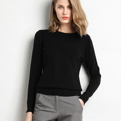 Pull Noir Féminin Manches Longues Élégant - PanierRoyale