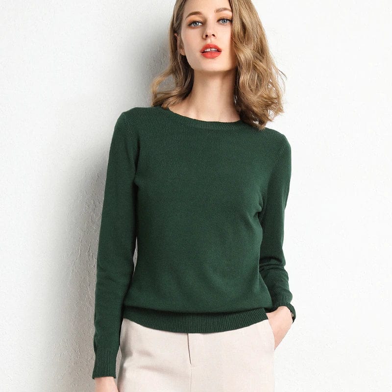 Pull Noir Féminin Manches Longues Élégant