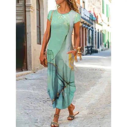Robe Longue Femme Noire Élégante à Fleurs Exotiques