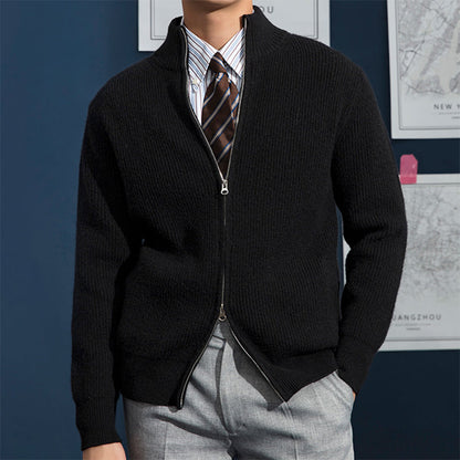 Pull Homme Printemps Col Rond à Fermeture Éclair