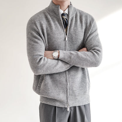 Pull Homme Printemps Col Rond à Fermeture Éclair