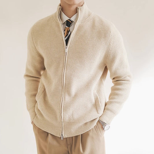 Pull Homme Printemps Col Rond à Fermeture Éclair - BerlinGlamour
