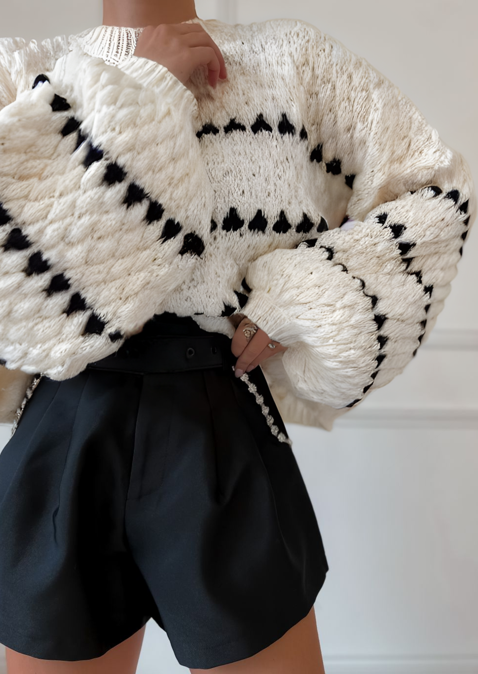 Pull Femme Hiver Doux et Confortable Manches Longues - PanierRoyale