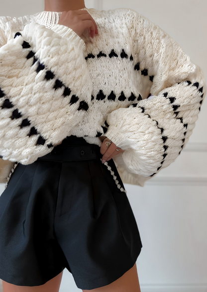 Pull Femme Hiver Doux et Confortable Manches Longues - PanierRoyale