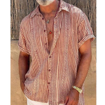 Chemise Homme Manches Courtes Style Rétro Chic - BerlinGlamour