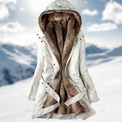 Parka Femme Chic - Capuche Fourrure Artificielle et Ceinture Réglable - PanierRoyale