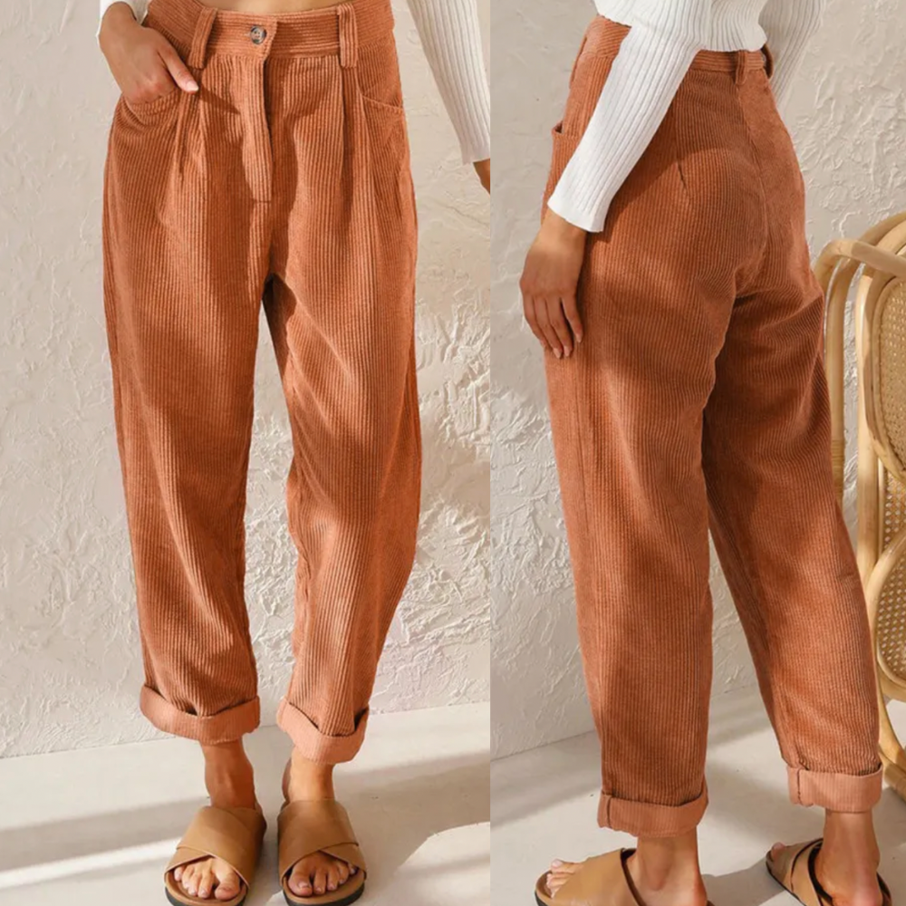 Pantalon Velours Femme Confortable et Chic - PanierRoyale