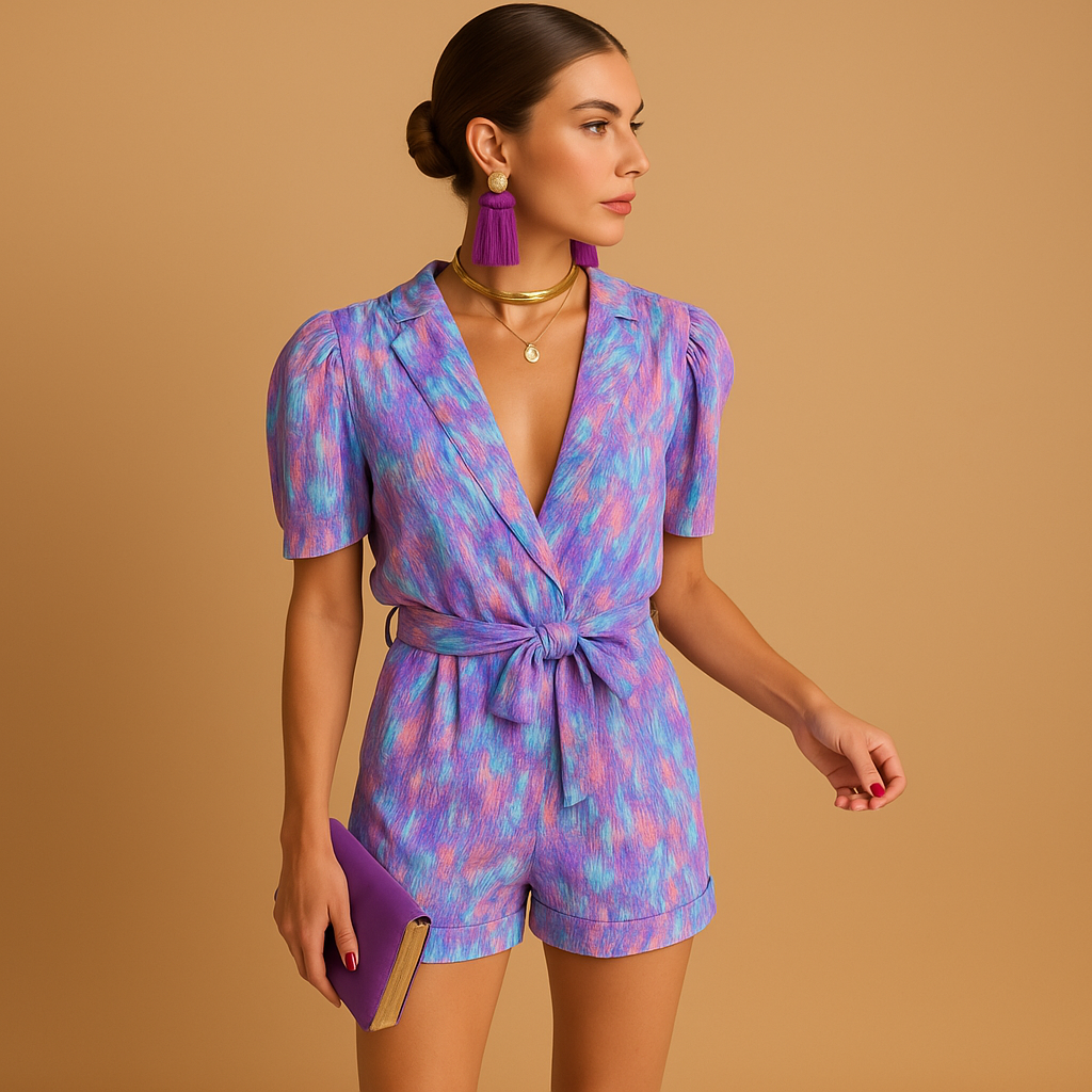 Robe de Soirée Élégante avec Ceinture et Décolleté Profond