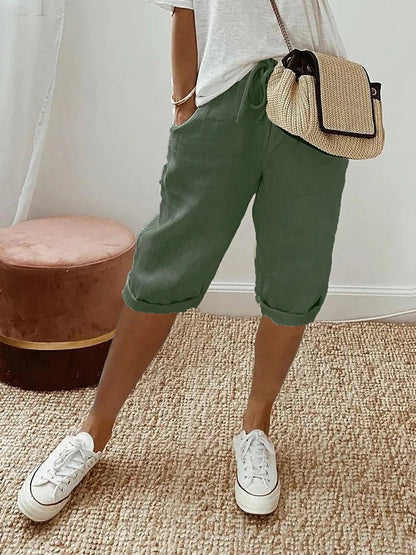 Shorts de Sport Élastiques pour Femme avec Poches