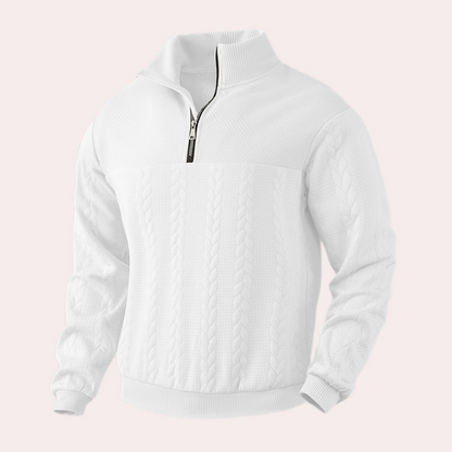 LAWRENCE - Pull Tricoté à Col Zippé pour Hommes