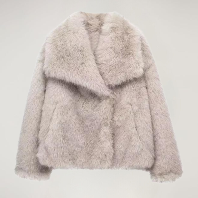 Veste Fourrure Synthétique Femme Hivernale Chaud