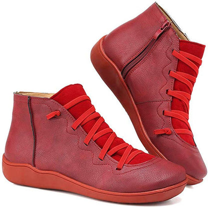 Bottines Cuir Homme Chaussures Confortables à Lacets Rapides