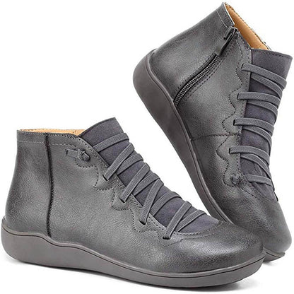 Bottines Cuir Homme Chaussures Confortables à Lacets Rapides