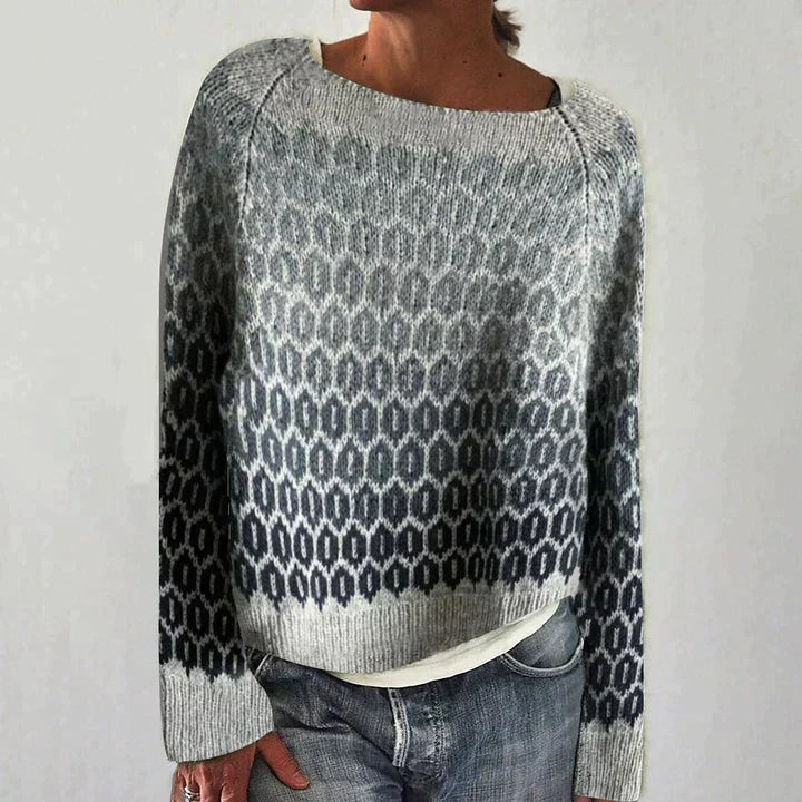 Pull Femme Col Bateau Dégradé Chic - PanierRoyale