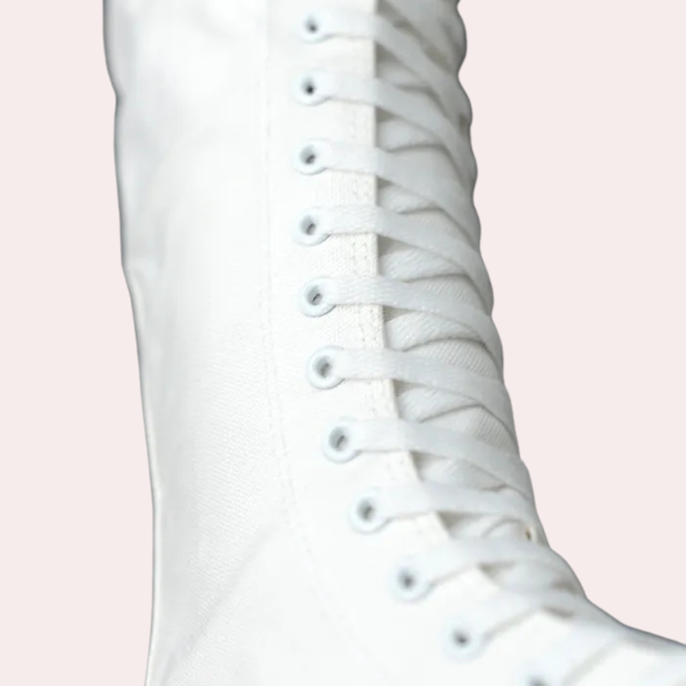 AMABELLE - Bottes Élevées en Dentelle A la mode pour Femmes
