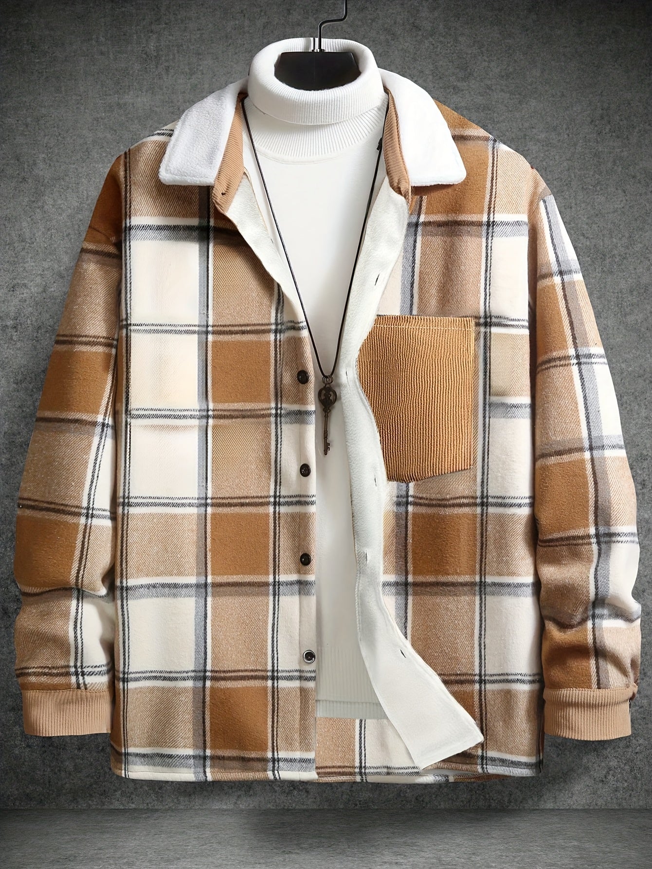 Veste Carreaux Décontractée pour Homme