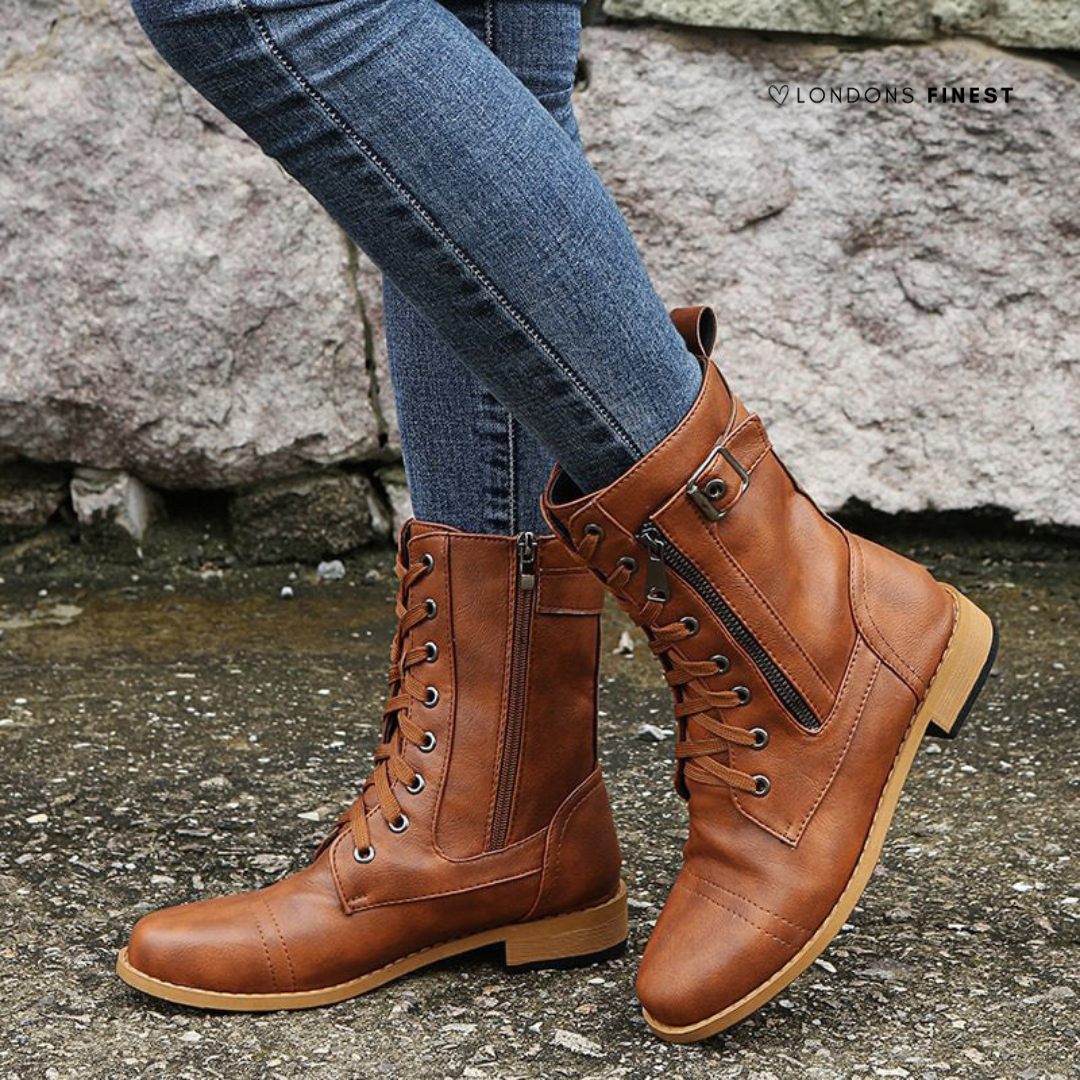 Bottines Femmes Hiver Chauffantes à Lacets