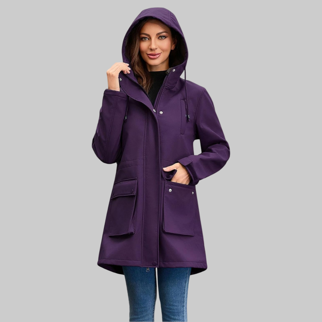 Veste de Pluie Femme Imperméable avec Capuche pour Marche