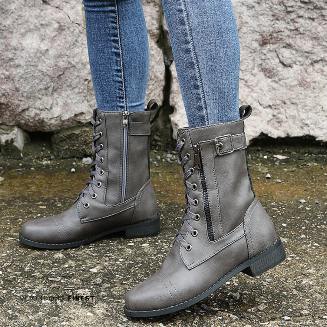Bottines Femmes Hiver Chauffantes à Lacets