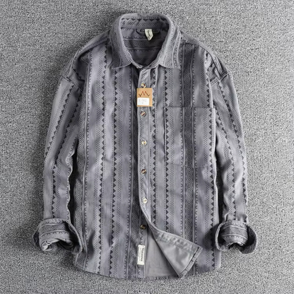 Chemise Homme Coton Rayée Classique