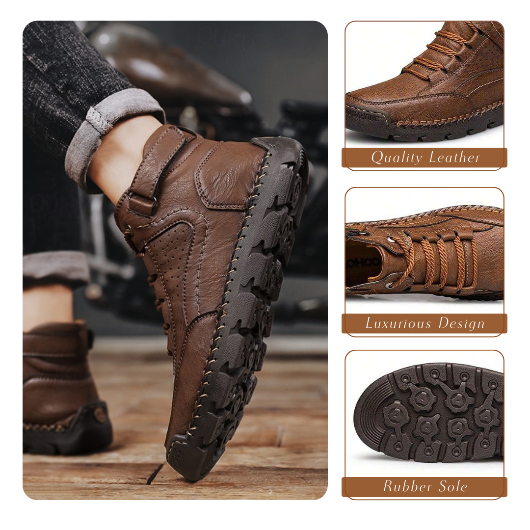 Chaussures de Randonnée Homme en Cuir Confortable