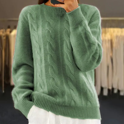 Pull Femme en Laine Mélange Doux et Chaud