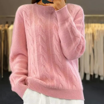 Pull Femme en Laine Mélange Doux et Chaud