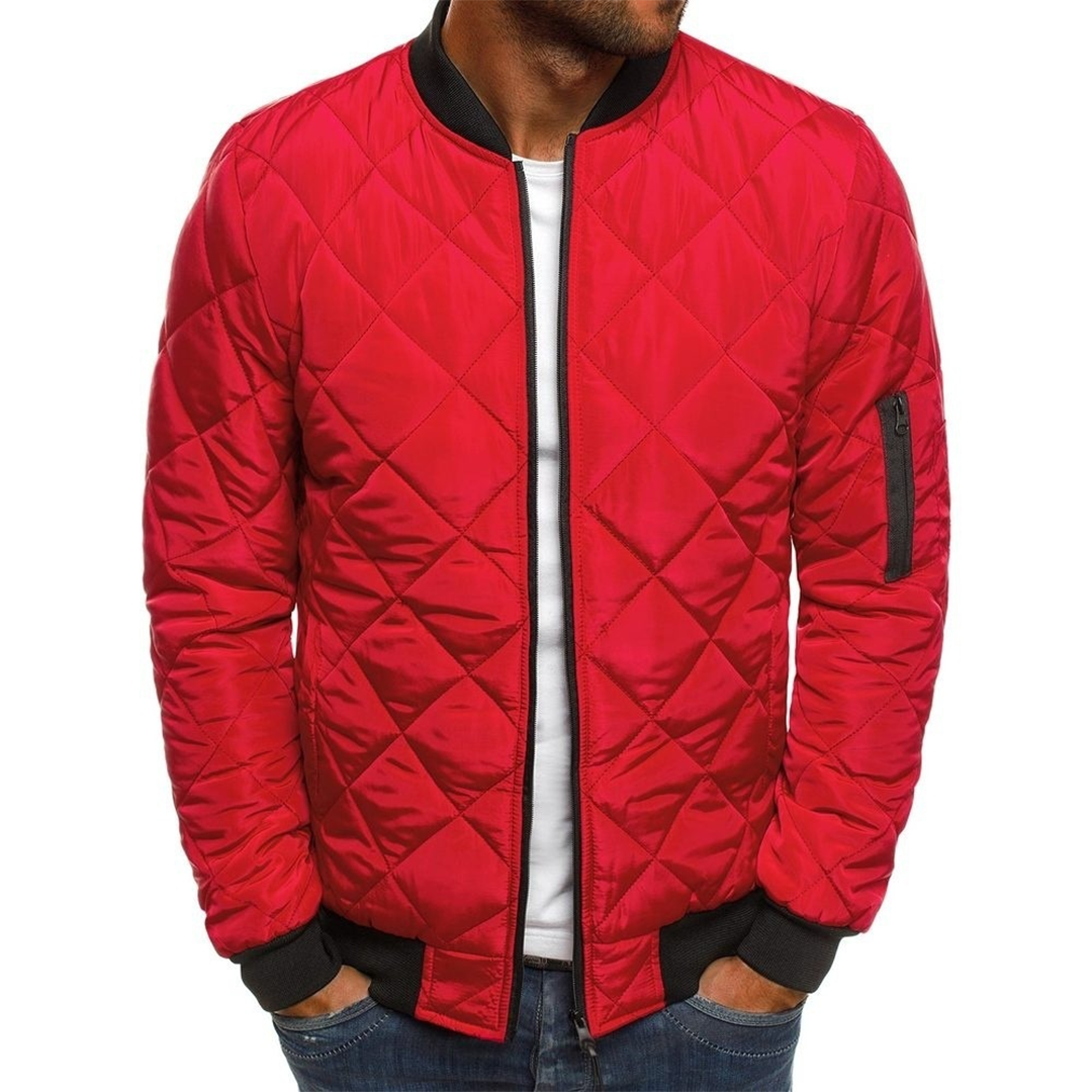 Blouson Hiver Homme Matelassé avec Poches Warm et Confortable